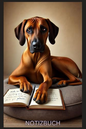 Notizbuch Rhodesian Ridgeback, Buch, Hunde Motiv, Kalender, Organizer & Geschenkidee, Geschenk für Ridgeback Liebhaber & Fans: Accessoires, Tagebuch, ... Softcover, Artikel,Mom,Dad,Deko,Zubehör