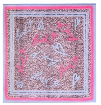 LIU JO Halstuch mit Tierdruck 120 x 120 cm, Dark Pink, Einheitsgröße