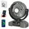 Yolispa Camping Fan Rechargeable, 20000mAh Portable Outdoor Tent Fan with LED Light, Remote & Hook, 360° Rotation, 5 Speeds Powerful Cooling USB Desk Fans for Home & Outdoors