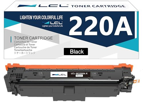 LCL W2200A (with CHIP) Schwarz Tonerkartusche kompatibel für Hp 220A W2200A | kompatibel für HP Color LaserJet Pro MFP 4302dw 4302fdw 4202dw 4202dn 4302fdn (1er-Pack, Schwarz)