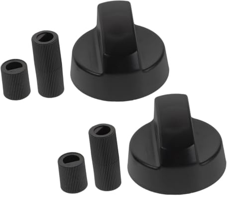 TOYANDONA Gas Burner Knobs Replacement with Adapters for Oven Stove and Cooktop Precise Control Sleek Minimalist Design Easy to Clean Multi-Appliance Compatibility Black