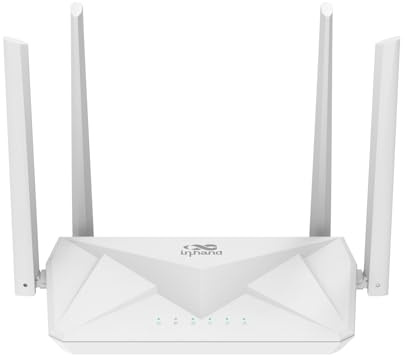 InHand Networks AX3000 Wi-Fi 6 Router, Dual Band Gigabit Wireless Router, WPA3 Security, IPv6, Kindersicherung, Gastnetzwerk, 160MHz, 1024-QAM, MU-MIMO, OFDMA, Niedrige Latenz für Zuhause oder Büro