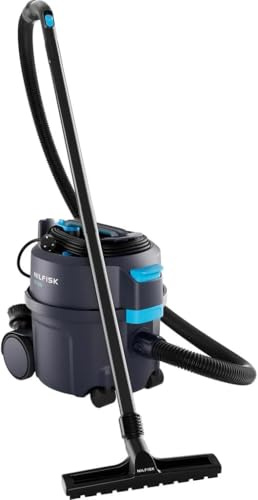 Nilfisk Professional hoover VP300 HEPA Basic UE (aspirapolvere industriale con filtro HEPA, capacità sacco filtro 10 l, potenza di aspirazione 800 W, flusso d'aria 32 l/s) 107421144 (Nero)