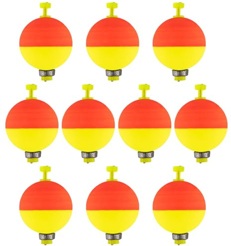 10-teilige Bobbers-Schwimmer in ovaler Form – hochwertiges ovales Angelbojen-Set, helle Schwimmeranzeigen | Beschwerte Bojen aus EVA-, Tackle-Zubehör, ausgewogene, stabile Drift-Marker für Angel