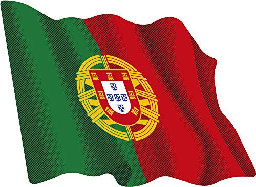 Autocollant Drapeau ondeante Portugal