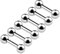 KJM FASHION 6 Stk Chirurgischer 316-l-stahl Hantel Ohrstecker 1,6 mm 14g 6mm 1/4 4mm Kugel Rook Eyebrow Daith Cartilage Ohrringe Tragus Piercing Schmuck 6324