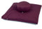 Bodhi Meditations-Set | ECO Serie | Meditationsmatte (Zabuton) & Rondo Meditationskissen | Mit Kapok-Füllung | Bezug aus 100% Bio-Baumwolle | Meditationsunterlage & Kissen (aubergine)