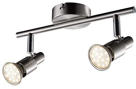 IMPTS LED Deckenleuchte Deckenlampe, 2-flammig Dreh- und schwenkbar 3W GU10 230V IP20 Metall Warmweiß, für Küche Wohnzimmer Schlafzimmer