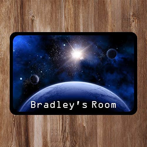 Space Scene Kids Bedroom Door Sign Personalised for You - Any Name! Door Plaque,Girls/Boys,Nursery,Decor,Kids Room,Space