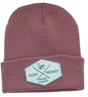 DRESSED IN MUSIC PLAY WITH ME Beanie Gorro de Punto Unisex Adulto - Talla única - Gorro Invierno - Parche Bordado - Diseño en Punto canalé (Rosa Pinky)