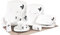 Topkapi 40-tlg Tafelservice Komplett-Set Essservice aus Porzellan Dekor Bela Flor TK-969, für 6 Personen