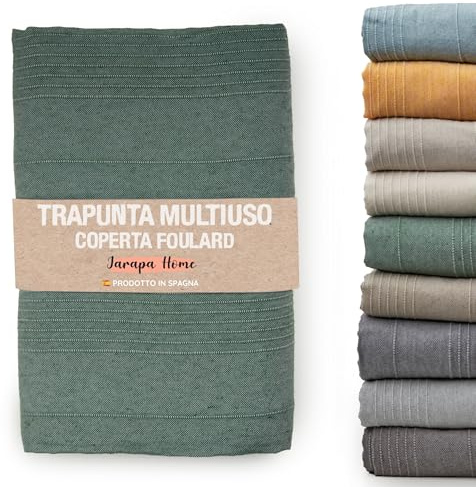 Jarapa Home Tagesdecke Baumwolle Wohndecke – Sofadecke Sofaüberwurf Bettüberwurf Überwurfdecke für Sofa & Bett – Mehrzweckdecke Couch Überwurf Plaid – Dünne Gesteppte Decke
