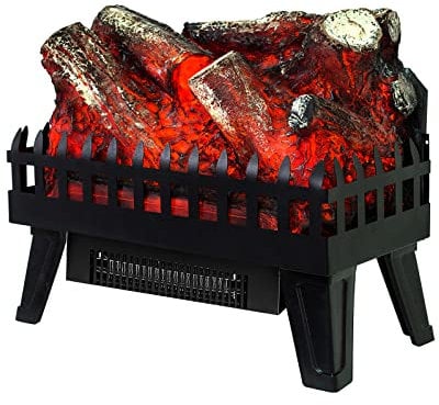 KEKAI Camino Elettrico Uso Interni Decorativo Kekai Utah 47.5x22x40.36 cm 2 Livelli Riscaldatore Effetto Fuoco a Legna Portatile