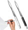Brieföffner, 2 Stück letter opener 16cm Letter Opener aus Metall ，aus Metall robust Brieföffner für Desktop Haus Büro Schule, Büromaterial(Silber Schwarz)