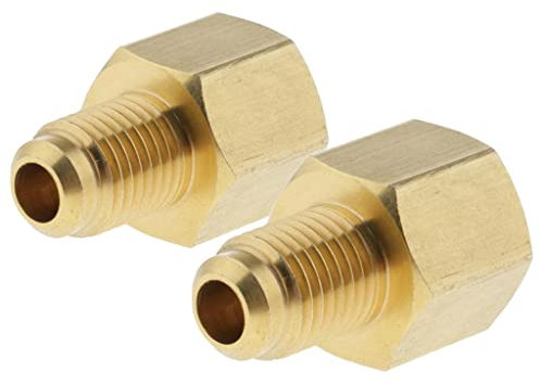 Qianly 2x Raccords Adaptateurs de Régulateur de système dee'azote 1/4 '' SAE à G1/4 '' IG En Laiton