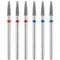 Lusofie 6 Pcs Nail Drill Bits Set, Cuticle Drill Bit 3/32 Diamond Carbide Cuticle Remover Drill Bits for Nails Professional Cuticle Clean Nail Drill Bit Safety Remove Cuticle Dead Skin Cleaner Tool