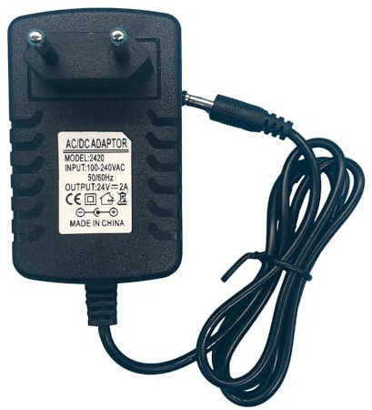 48W Adaptateur Secteur 24V 2A Universel Alimentation AC 100-240V Bloc d'alimentation EU Plug Adaptateur Secteur pour Router WLAN,Box TV,Barrette LED,Caméra,Moniteur