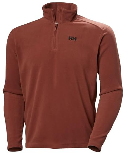 Helly Hansen Giacca Daybreaker in Pile Mezza Zip Primo Strato, Ossido di Ferro, S Uomo