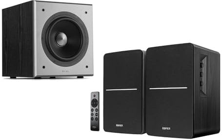 Edifier R1280DBs Active Bluetooth Bookshelf Speakers T5 Active Subwoofer