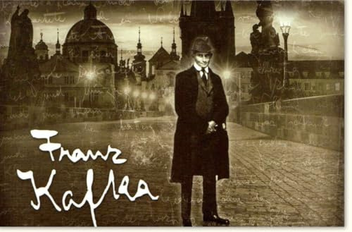 Tushita Blankokarte im Vintage-Stil - Schwarz-Weiß Design mit Franz Kafka Motiv, Retro Monochrom für besondere Anlässe - mit Umschlag