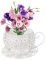 Yililay Flower Pots Coffee Saucer Teacup Garden Planter Vintage Succulent Plant Holder White Flowerpot