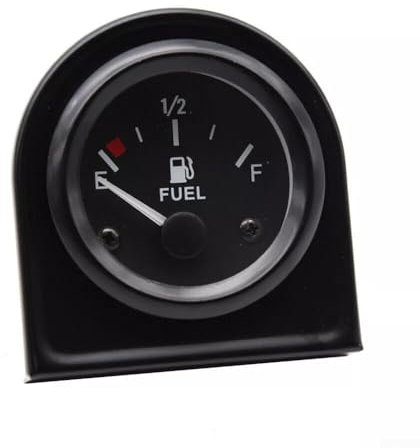 Zilimontt Medidor de nivel de combustible, indicador de nivel de combustible LED digital de 52 mm para SUV, medidor de nivel de combustible, pantalla de sensor de combustible, luz blanca con sensor de