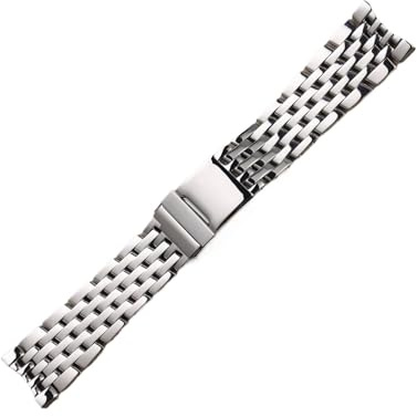 EMAIGlPO 22mm 24mm Poliertes Silber Massiv Edelstahl Uhrenarmband passend for Breitling Uhrenarmband
