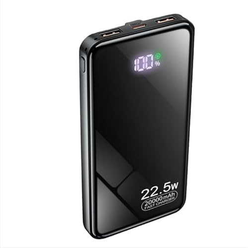 Power Bank 27000mAh 22.5W PD 3.0 QC 4.0 Quick Charge Powerbank with LED Flashlight USB C Input & Output Mobile Phone External Battery Phone Indicator for Smartphone