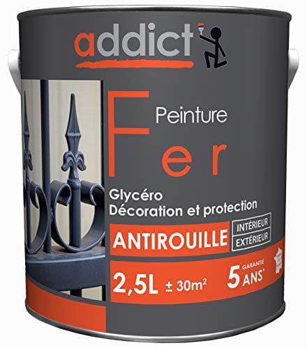 ADDICT PEINTURE FER 2.5 L noir mat