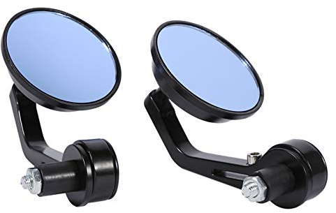 1 paire de rétroviseur convexe de moto 7/8universel rond moto moto vue arrière poignée de barre de rétroviseur rétroviseurs latéraux Chromeretroviseur moto embout de guidon rétroviseur en bout de gu