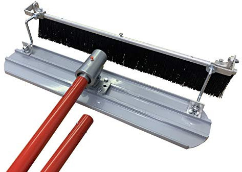 Concrete Finishing Broom Brush Kit with Magnesium Bull Float Options Concrete Tools (3ft Concrete Broom, Mag Bull Float Kit, 2 Poles)