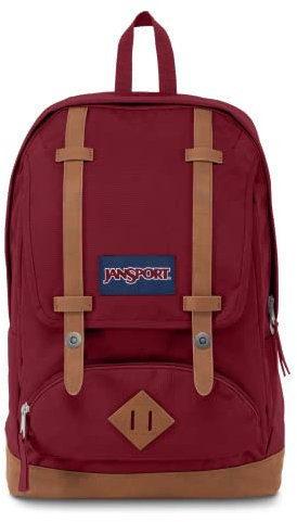 JanSport CORTLANDT Large Backpack, 15 inch laptop compartment, Russet Red (Red)