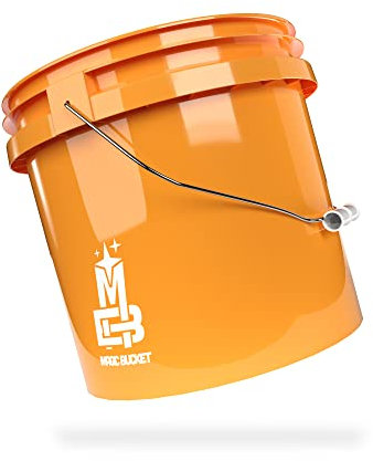 MAGIC BUCKET | Wascheimer für Auto Handwäsche Orange | 3,5 US GALLONEN ca. 13 Liter | kompatibel mit Grit Guard, Detail Guardz Dirt Lock, Chemical Guys Dirt Trap, Gamma Lids