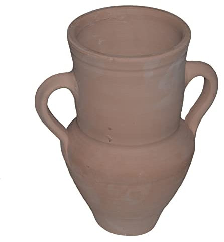 Amphore avec 2 anses, terre cuite en terre cuite - Décoration artisanale - 16 cm
