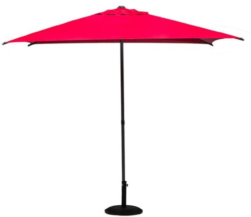 Hespéride - Sombrilla Recta Cuadrada SOYA roja Granate - 25 x 25 m