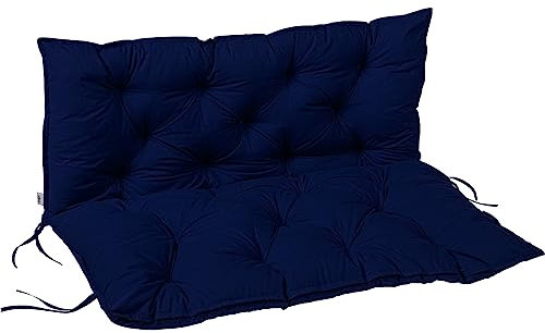STILISTA® Bankauflage 100 x 98 x 8 cm Visco Effekt Indoor und Outdoor, blau