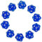 Würfel,10 pcs d20 Polyedrische Würfel Dice Set Vieleck Würfel für Dungeon und Dragons Pathfinder DND RPG MTG 20mm Transparent Blau