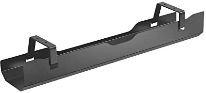 conecto Kabelhalterung für Schreibtische, Kabelmanagement mit Untertischmontage, schwarz, SA-CC50880