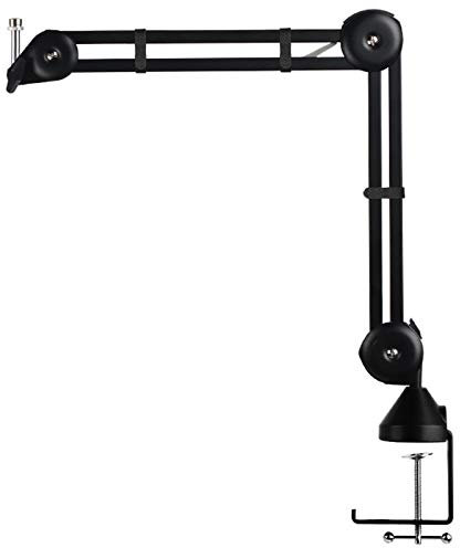 UUU Heavy Duty Microphone Stand Adjustable Suspension Boom Scissor Arm Mount Stand Holder for Voice Recording(Small)