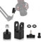 Microphone Mount Adapter for Hyperx Quadcast with 3/8 or 1/4 Screw Adapter and Nut, Works with HyperX QuadCast Microphone Stand & Boom Arm (Black)