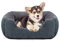 FURTIME Hundebett Kleine Hunde, Hundekorb Waschbar Flauschig, Anti-Rutsch Hundekörbchen Weich, Anti-Angst Hundebetten für Kleine Hunde und Katzen, 51x48x15cm