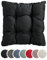 sleepling Stuhlkissen 4er-Set, weicher Möbelstoff, 38 x 38 cm, Sitzkissen in Farbe schwarz