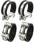 sourcing map 4Pcs T-Bolt Hose Clamp Working Range 56-59mm Rubber Cushioned Intake Intercooler Clamps Adjustable Tube Clamps for Tubes Pipes