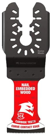 Diablo AMPED Demo Demon DOU125CW Oszillierende Hartmetallklinge für nageleingebettetes Holz, 3,8 cm Schnittbreite, 3,5 cm Schnitttiefe