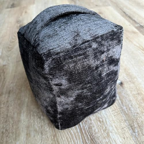 Keoki Weighted Fabric Door Stop, Keeps Doors Open, Heavy Weight 1.8-1.9 Kilos, Stops Slamming Doors, UK Handmade, Mahogany Velvet
