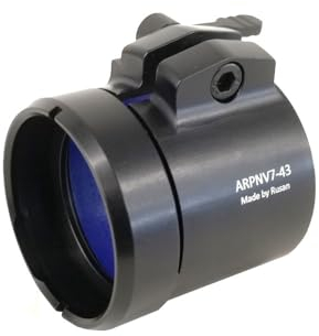 Rusan Okular-Adapter für Pard NV007V und Sytong HT-66 / HT-77 / HT-88 mit Bajonett-Aufnahme und Schnellverschluss - für Okular-Montage. aus hochfestem Aluminum | Jagd - Jäger… (47 mm)
