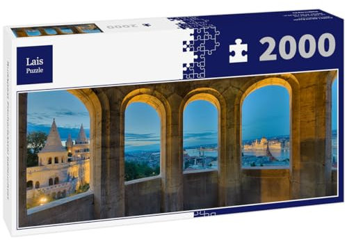 Lais Puzzle Budapest Fischerbastei beleuchtet 2000 Teile Panorama