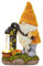 TERESA'S COLLECTIONS 22cm Gartendeko für Draußen,Gartenzwerg lustig Wetterfest Figur,Gartenzwerge für Außen mit LED Solarlaterne aus Kunstharz Gelbe Gartendeko Draußen Herbst Dekoration Outdoor