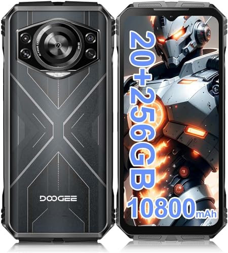DOOGEE S Cyber Móvil Todoterreno (2025) Teléfono Irrompible Android 14, 10800mAh, Móvil Resistente 20GB+256GB/ 6.58” FHD, 50MP+16MP Cámara Dual 4G