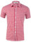YAOHUOLE Chemise en lin à manches courtes pour homme - Chemise d'été pour homme - Chemise traditionnelle à manches courtes - Chemise à carreaux pour homme - Fête de la bière, rouge, S